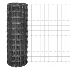 vidaXL Euro Fence szürke acélkerítés 10 x 1,2 m építőanyag