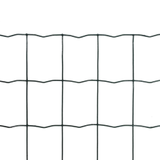 vidaXL Euro Fence zöld acélkerítés 25 x 1,7 m kerti bútor