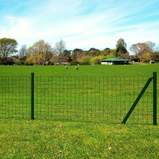 vidaXL Euro Fence zöld acélkerítés szett 25 x 1 m kerti dekoráció