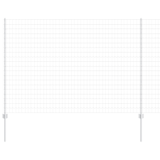 vidaXL Euro Kerítés 10 U Posztal Ezüst 1,6x10 m Acél (3336159) építőanyag