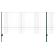 vidaXL Euro Kerítés 11 U Oszlopos Zöld 1x25 m Acél (3336017) építőanyag