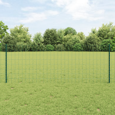 vidaXL Euro Kerítés 11 U Oszloppal Zöld 0,8x25 m Acél építőanyag
