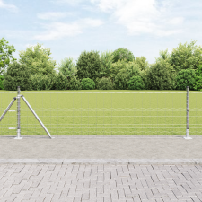 vidaXL Euro Kerítés 13 Flanged Oszloppal 0.4x25 m Horganyzott Acél építőanyag