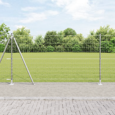 vidaXL Euro Kerítés 13 Flanged Postával 1.2x25 m Horganyzott Acél építőanyag