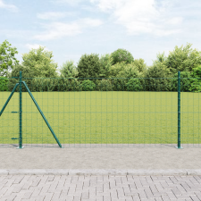 vidaXL Euro Kerítés 13 Flanged Poszttal 0.8x25 m Galvanizált Acél építőanyag