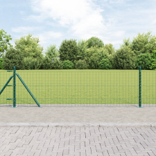 vidaXL Euro Kerítés 13 Flangolt Lábbal 0,4x50 m Horganyzott Acél építőanyag