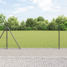 vidaXL Euro Kerítés 13 Flangolt Lábbal 0.8x25 m Horganyzott Acél építőanyag