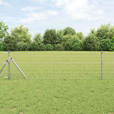 vidaXL Euro Kerítés 13 Postával 0.4x50 m Galvanizált Acél építőanyag