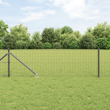 vidaXL Euro Kerítés 13 Tüske Oszlopos 0.8x25 m Galvanizált Acél Szürke építőanyag