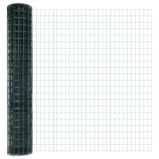 vidaXL Euro Kerítés 5 U Pillérrel Zöld 1.6x10 m Acél (3335979) építőanyag