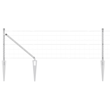 vidaXL Euro Kerítés 7 Cölöppel 0,4x10 m Galvanizált Acél (3350748) építőanyag