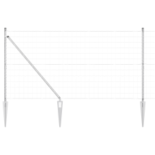 vidaXL Euro Kerítés 7 Cseppfogó Oszloppal 1.4x10 m Galvanizált Acél (3350745) építőanyag