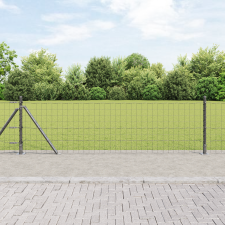 vidaXL Euro Kerítés 7 Felfogott Oszlop 0.6x10 m Horganyzott Acél építőanyag