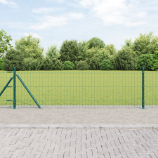 vidaXL Euro Kerítés 7 Felfogott Oszloppal 0.4x10 m Galvanizált Acél építőanyag