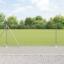 vidaXL Euro Kerítés 7 Flancos Oszloppal 0.8x10 m Galvanizált Acél építőanyag