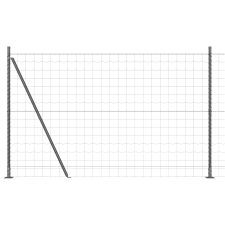 vidaXL Euro Kerítés 7 Flange Post megoldással 1.4x10 m Galvanizált Acélból (3350928) építőanyag