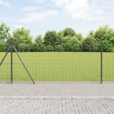 vidaXL Euro Kerítés 7 Flanged Oszloppal 0.8x10 m Horganyzott Acél építőanyag