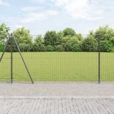 vidaXL Euro Kerítés 7 Flanged Posts 1.2x10 m Horganyzott Acél építőanyag