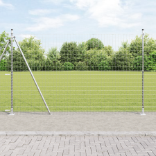 vidaXL Euro Kerítés 7 Flanged Posts 1.5x10 m Horganyzott Acél építőanyag