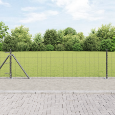 vidaXL Euro Kerítés 7 Flanged Posts-al 0.4x10 m Galvanizált Acél építőanyag