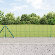 vidaXL Euro Kerítés 7 Flangolt Oszloppal 0.6x10 m Galvanizált Acél építőanyag