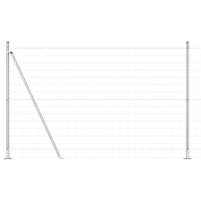 vidaXL Euro Kerítés 7 Flenged Posztal 1.6x10 m Horganyzott Acélból (3351020) építőanyag