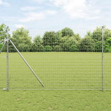 vidaXL Euro kerítés 7 oszloppal 1,5x10 m Horganyzott acél építőanyag
