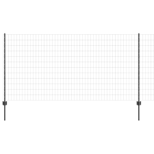vidaXL Eurókerítés 22 U oszloppal Szürke 1,2x25 m Acél (3336108) építőanyag