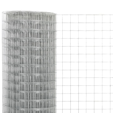 vidaXL ezüst horganyzott acél csirkeháló drótkerítés 10 x 0,5 m (143611) kerti bútor
