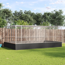 vidaXL ezüstszínű acél madárház bővítménnyel 518x307x212 cm madár kalitka