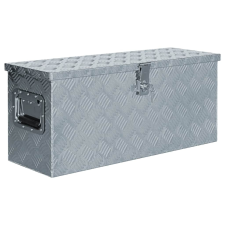 vidaXL ezüstszínű alumíniumdoboz 76,5 x 26,5 x 33 cm szerszám kiegészítő
