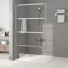 vidaXL ezüstszínű átlátszó ESG üveg zuhanyfal 115x195 cm kád, zuhanykabin