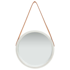 vidaXL ezüstszínű fali tükör pánttal 40 cm (320362) bútor