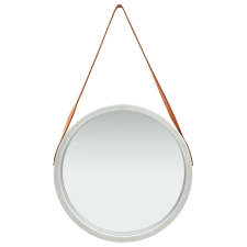 vidaXL ezüstszínű fali tükör pánttal 50 cm (320366) bútor