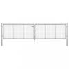 vidaXL Ezüstszínű horganyzott acél kertkapu 415 x 125 cm