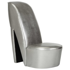 vidaXL ezüstszínű magas sarkú cipő formájú műbőr szék bútor