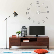 vidaXL ezüstszínű modern 3D falióra 100 cm XXL falióra