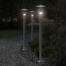 vidaXL Ezüstszínű rozsdamentes acél kültéri állólámpa 100 cm kültéri világítás