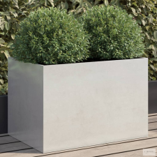vidaXL Ezüstszínű rozsdamentes acél növénytartó 62x40x39 cm kerti tárolás