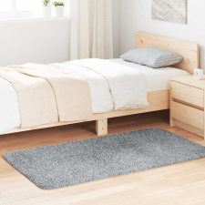 vidaXL ezüstszürke poliészter hosszú szálú bozontos szőnyeg 80x150 cm lakástextília