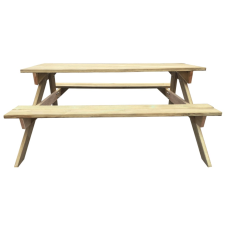 vidaXL fa piknik asztal 150 x 135 x 71,5 cm (41725) kerti bútor