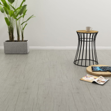vidaXL Fakó tölgyszínű öntapadós pvc padlódeszkák 4,46 m² 3 mm beton- és padlóbevonat