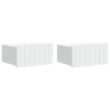 vidaXL Fali éjjeli szekrény 2 pcs Fehér 49 x 34,5 x 24 cm Szerelt Fa