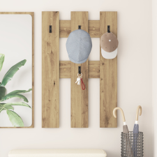 vidaXL Fali Kabáthorog kézműves tölgy 65 x 3 x 100 cm Faanyag bútor