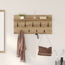 vidaXL Fali Kabáthorog kézműves tölgy 80 x 40 x 12 cm Faanyag bútor