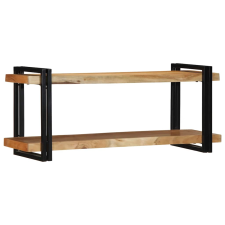 vidaXL fali polc 110x33x45 cm tömör fa akácfa (4017490) bútor