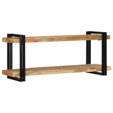 vidaXL fali polc 110x33x45 cm tömör nyersfa Mango bútor