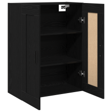 vidaXL Fali Szekrény Fekete Tölgy 69,5x34x90 cm Műanyag bútor