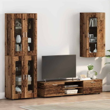 vidaXL Fali szekrény polcokkal Régi fa 55 x 29 x 100 cm Faanyag bútor