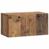  vidaXL Fali TV szekrény Antik Fa 59,5 x 31 x 30 cm Szerelt Fa